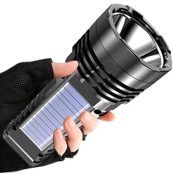 New Outdoor IPX4 Waterproof Portable Camping Hunting Self-defense Tactical ABS Material USB Rechargeable Torch LED Flashlight