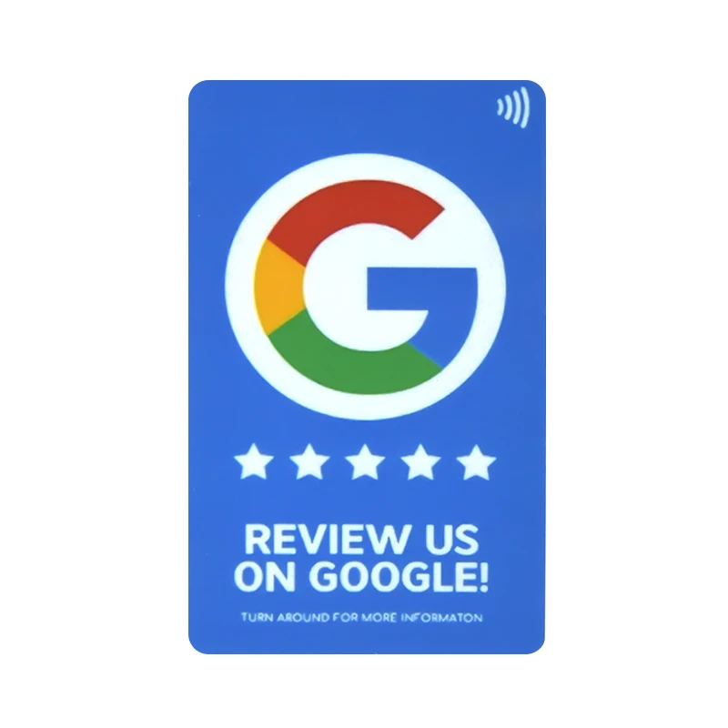 Customized 13.56mhz Nfc Black Business Card Plastic PVC 215/213 Nfc Card Visiting Review Card
