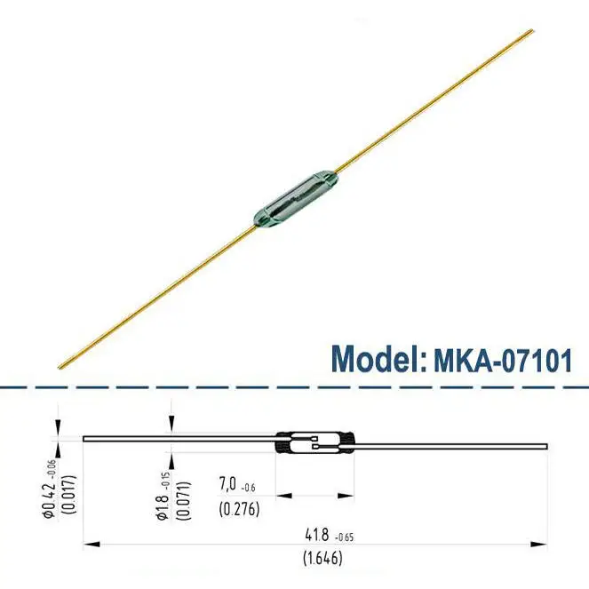 Reed Relay Magnetic Contact Sensor Magnetic Electric Sensor Switch MKA Reed Switch