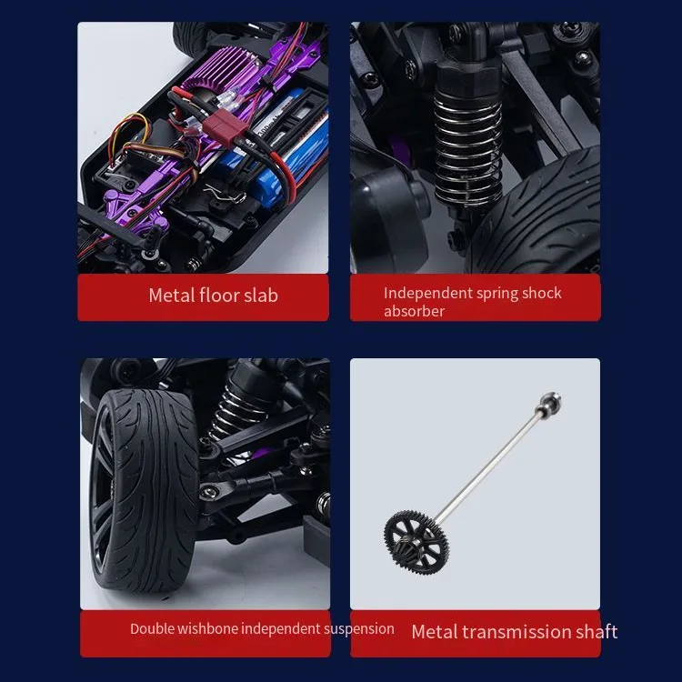 Suchiyu 16302 4WD 4X4 ESP Gyro Drift 2.4G Proportional Led Lights Hard Body Electric RC Vintage Car Hobby Vehicle For Kids