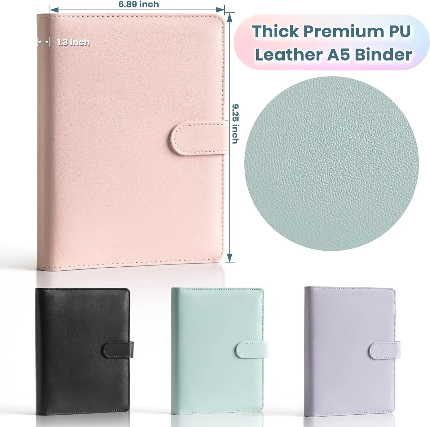 Kpop Album Photocard Binder Cute A5 Binder 6 Ring Photocard Holder Cute PU Leather Card Binders for K-pop Photocards