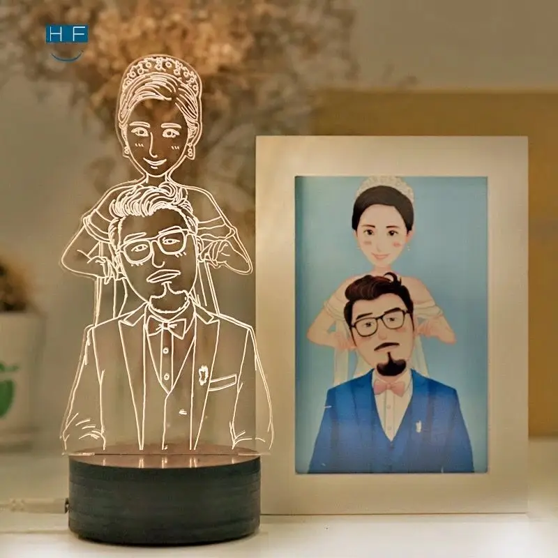 Design picture creative 3d night light acrylic lamp lovely gift lamp for children other lights lighting products