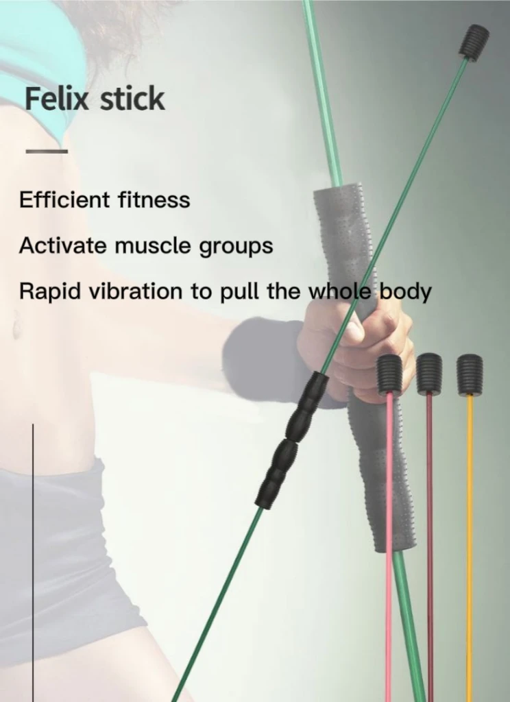 Flexi Vibrating Sticks Customize Fitness Flexi Swing Stick Bar Portable Fiberglass Fitness Flex Bar