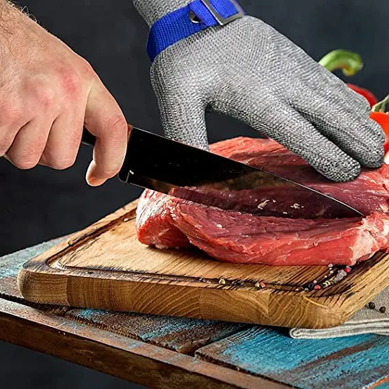 Anti Cutting Stainless Steel Meat Gloves Mesh Metal Wire Durable Butcher Gloves Cut Resistant Safety Working Glove