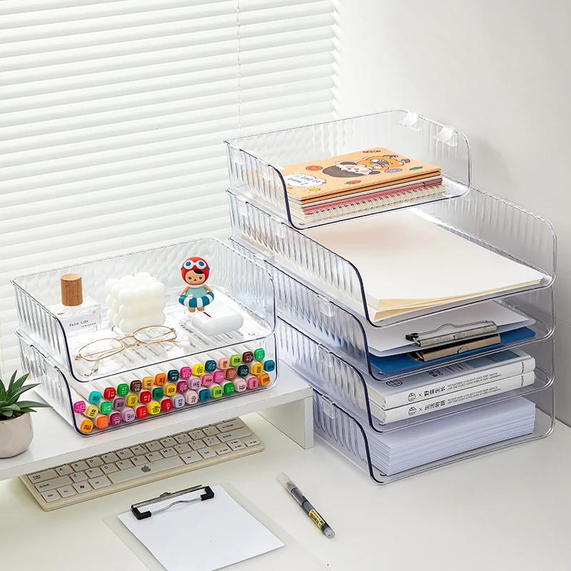 Office Supplies Document File Storage Rack Shelf Student A4 Paper Book Shelf Multi-layer Storage Shelf Desktop Organizer
