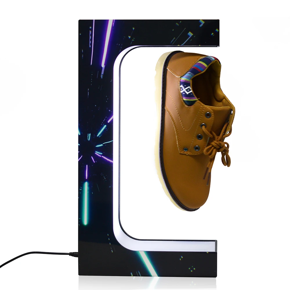 Hot Sale Casual Shoes Magnetic Floating Led Lighting Levitating  Shoes Display Racks