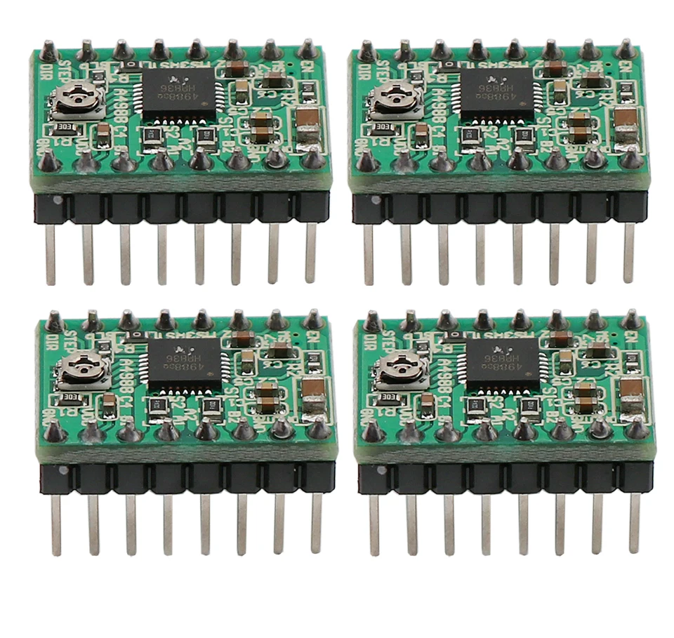 A4988 DRV8825 Stepper Motor Driver With Heat sink 3D Printer Parts StepStick Carrier Reprap RAMPS 1.4 1.5 1.6 MKS GEN V1.4 board