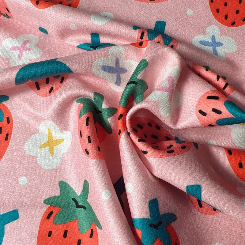 High Quality Wholesale Double Brushed Floral Printed DBP Milk Silk Jersey Fabric for Baby Garment