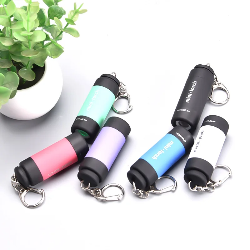 Mini Keychain Torch LED Light Flashlight Lamp Portable Handbag Light for Outdoor Camping