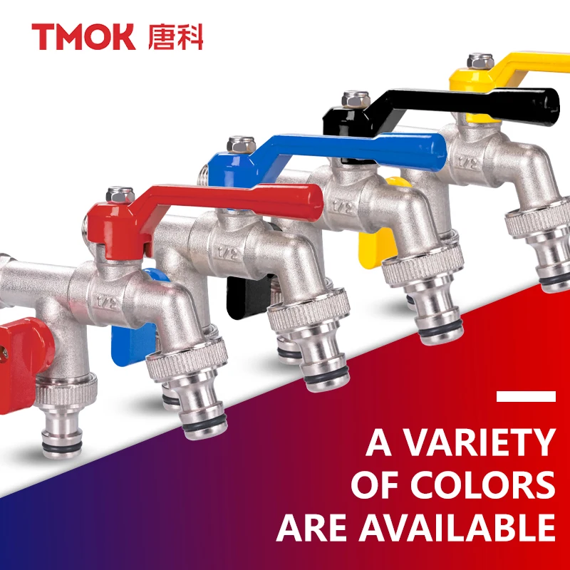 TMOK Color Customized Outdoor Garden Ball Valve Faucet Brass Hose Bib Cock Water Tap