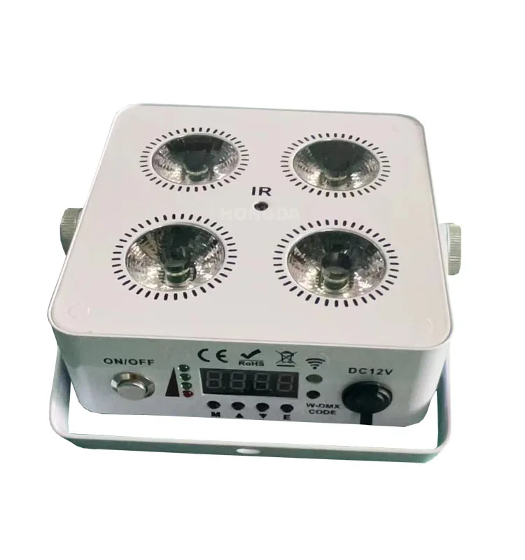 HONGDA Battery Operated Dj Freedom PAR 4x18w IR4 mini uplight Wireless LED Uplight Wedding uplights