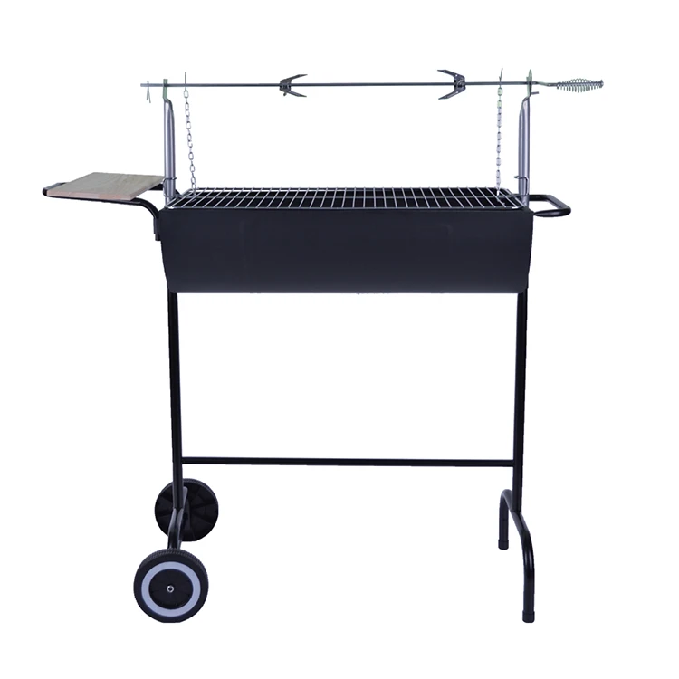 Portatil Parrilla De Carbon Para Barbacoa Tambor Con Roldana Parrillas Portable Barrel Barbecue Bbq Barbeque Charcoal Grill