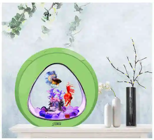 Mini 3d aquarium USB acrylic Ecology fish tank LED goldfish bowl