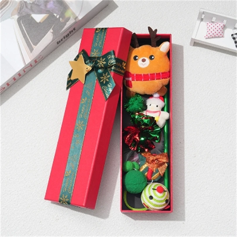 Interactive Playthings Pet Christmas Toys Christmas Cat Pet Toy Gift Box