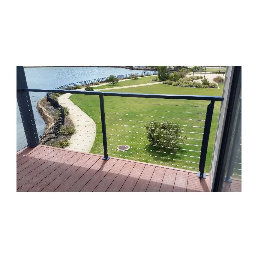 Ace Elegant Aluminum Cable Railing Modern Wire Railing  Design for Residential and Commercial Decks