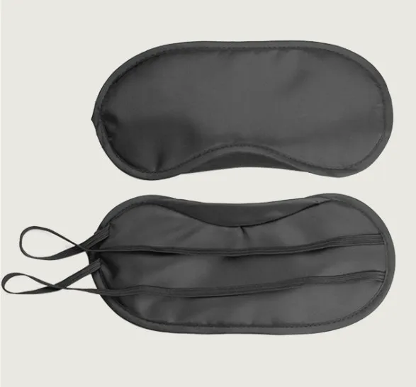 Multicolor Eye Mask Cover Airline Lightweight Polyester Blindfold Filled Sponge Sleep Eye Mask with Nose Pad and Elastic Straps