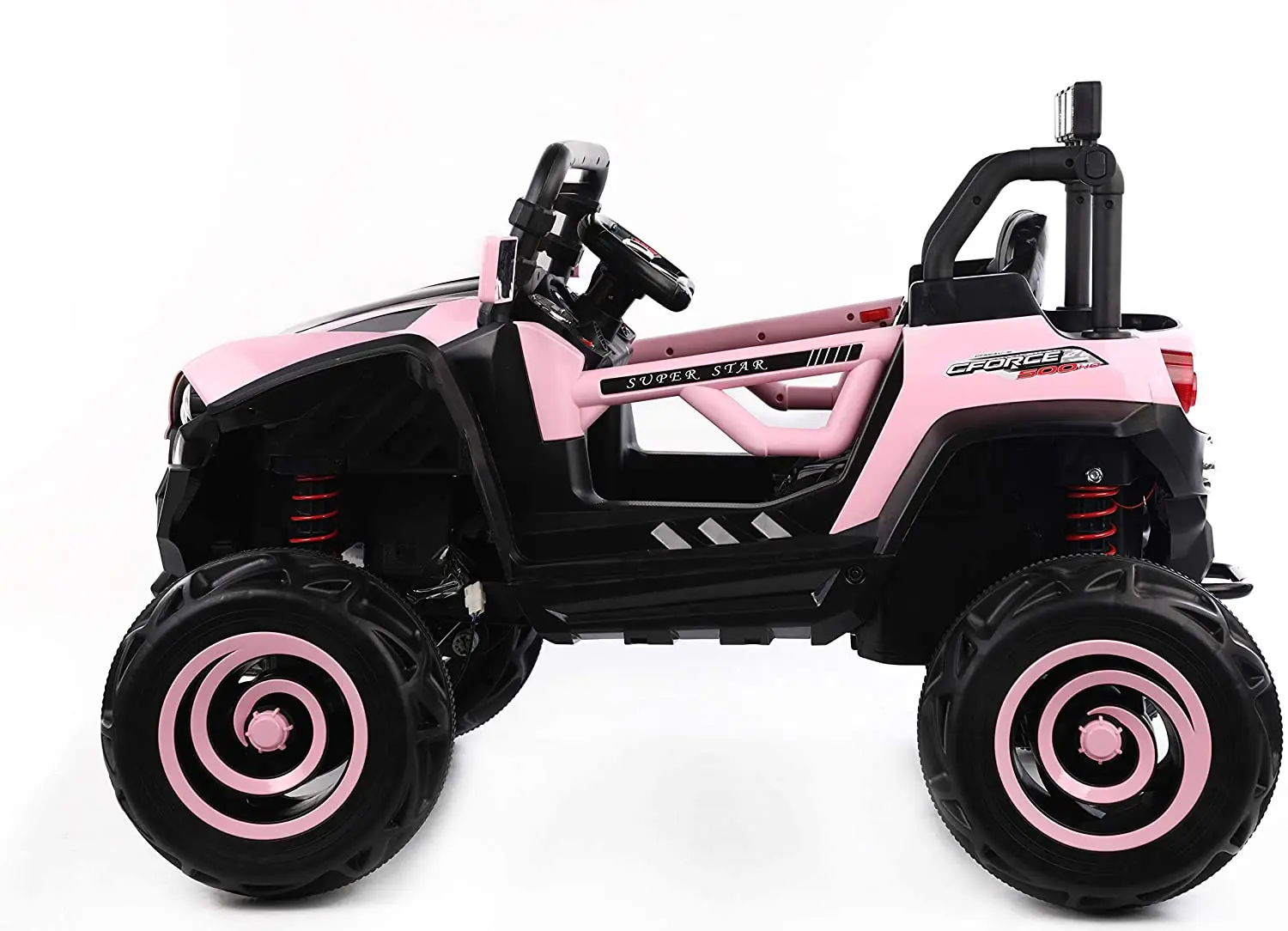 4WD Toy Vehicle 12V Kids Ride On Car Truck UTV w/MP3, Remote Control, LED Lights, Suspension_Pink