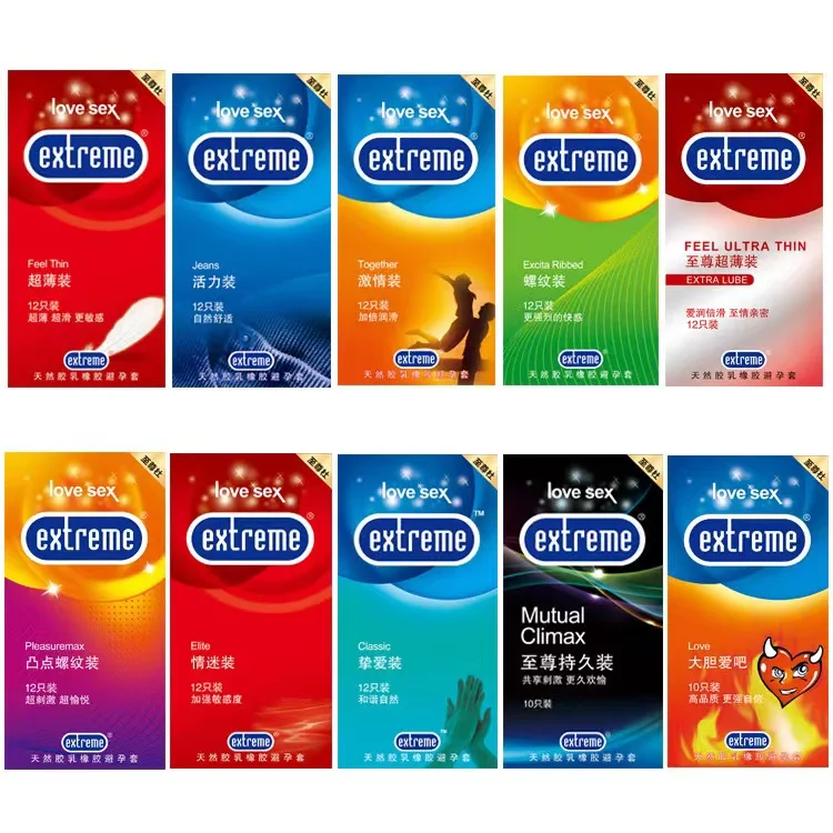 Direct Sales Condom Oem Long Lasting logo Printed New Type Male Packaging Customized