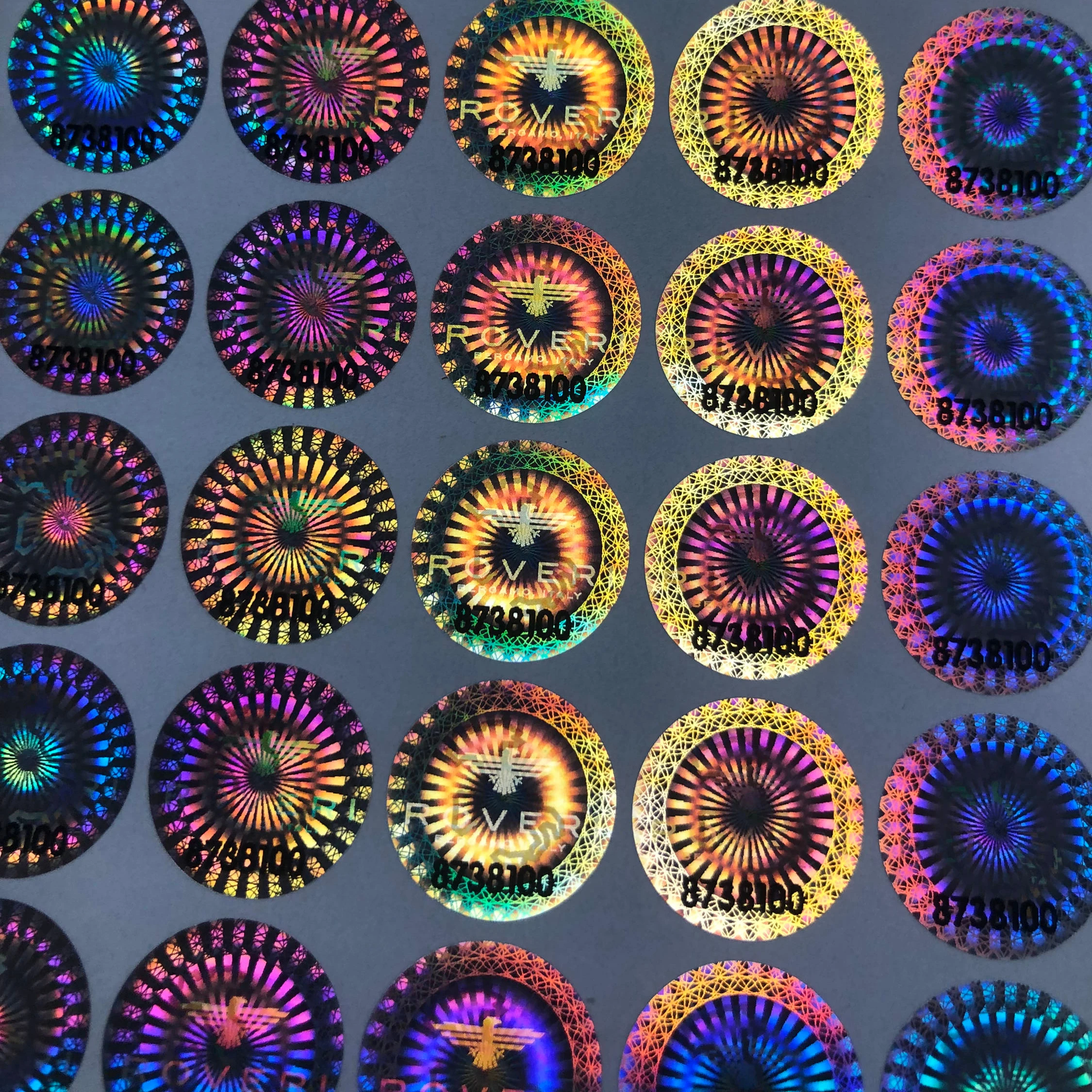 Numbered Hologram Stickers Customized Original Genuine Sealed Holo Sticker Labels