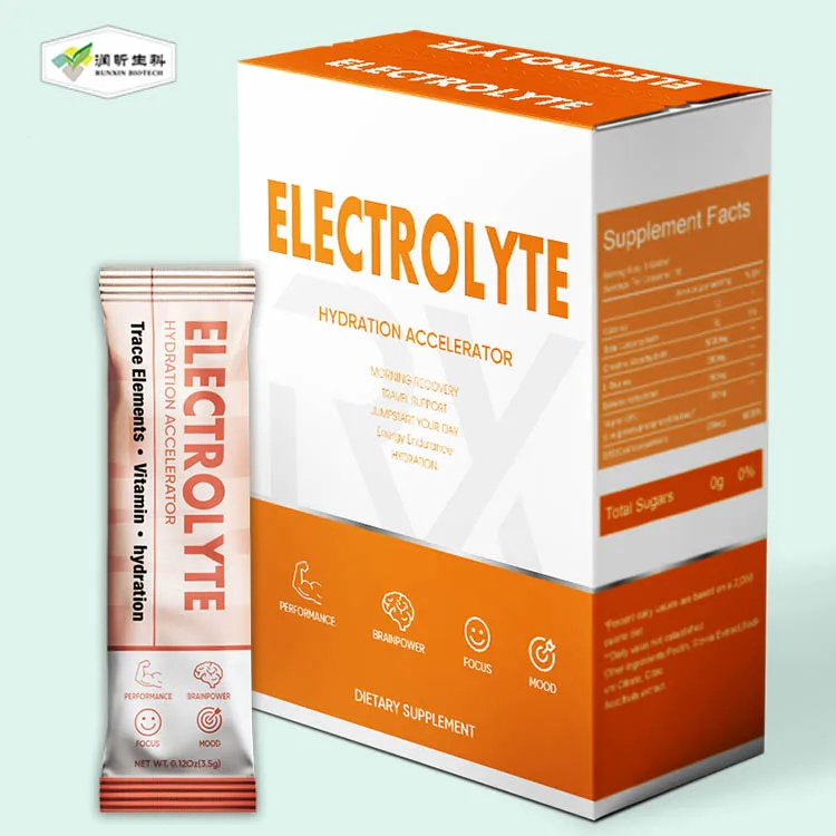 OEM/ODM Unflavored electrolyte Vitamin Minerals Hydration Powder Electrolyte powder in box packaging