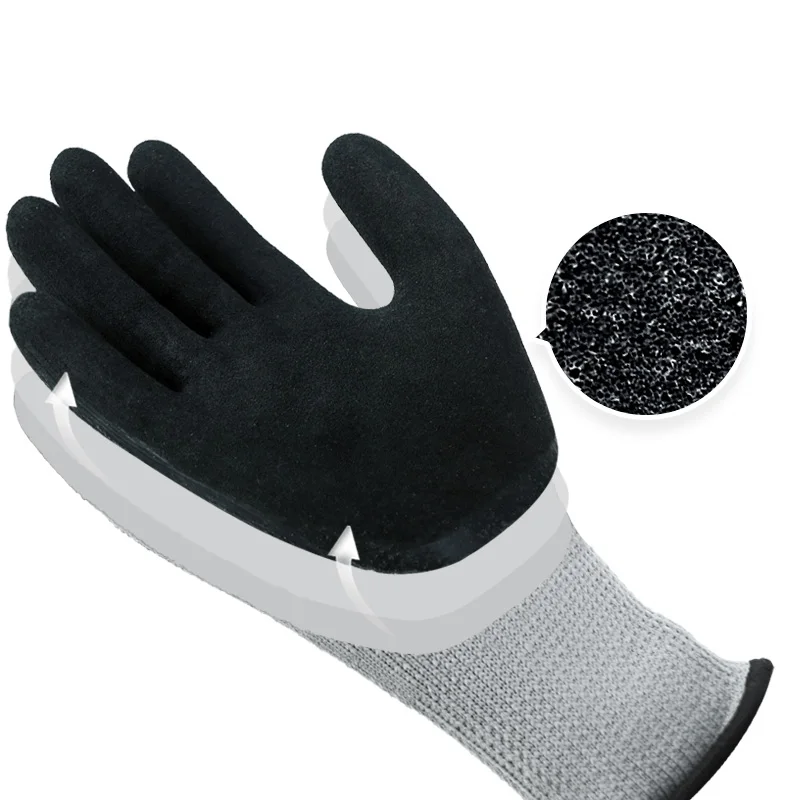 Lower Price Double Layer Dipping Glue Thumbs fully immersed in glue, tiger mouth tear resistant and more durable work gloves