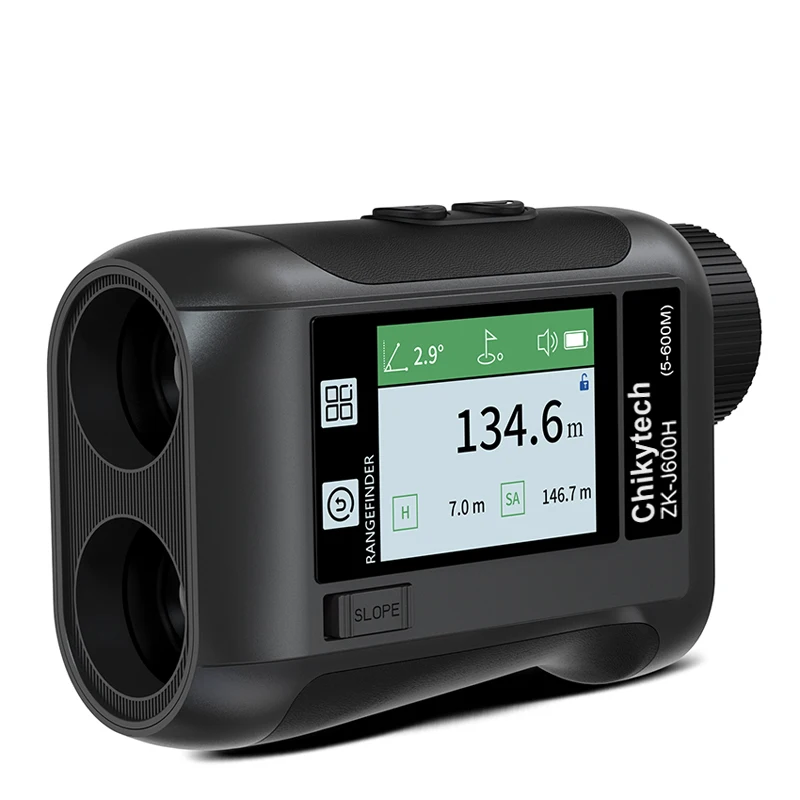 High Quality Portable Black Waterproof Color Oled Screen Rechargeable Digital Laser Measurement Laser Golf Rangefinders