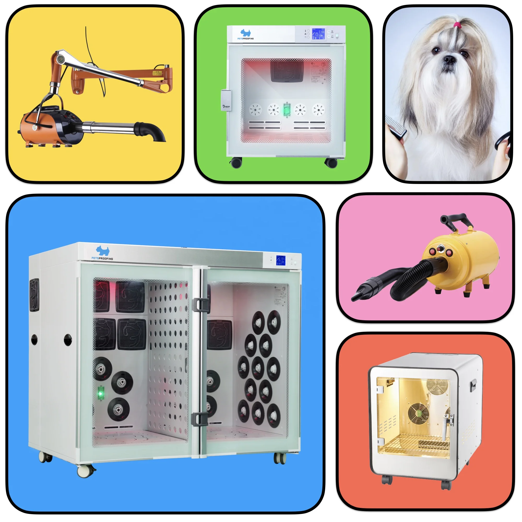 Pets Automatic Adjustable Speed Cat Dog Pet Hair drying blowing grooming Dryer Machine For Small Medium And Large Dog