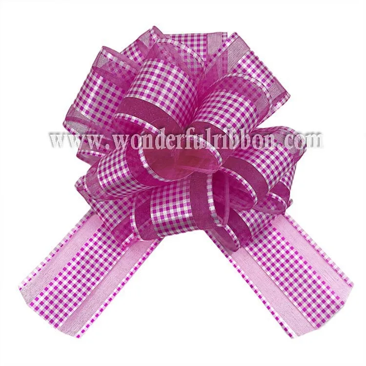 Diy Accessories Plastic Ribbon Pull Bow Flower Wrappers For Wedding Car Bows Red Birthday Decoration Gift Packing Printed Bow