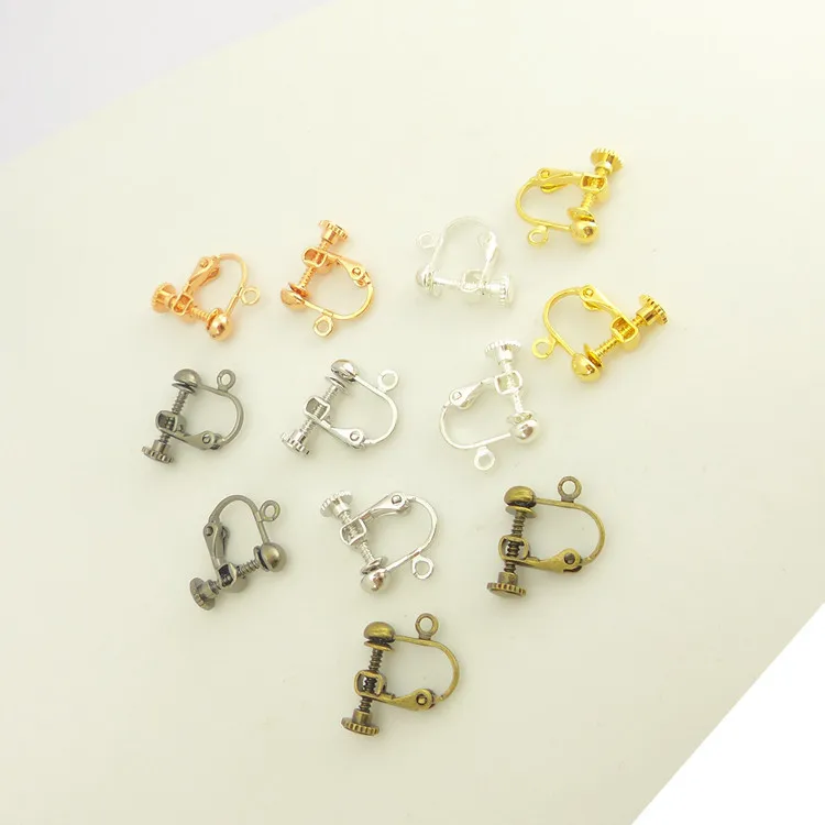 Screw ear clips, ear pierced spiral ear clips, DIY earrings jewelry accessories