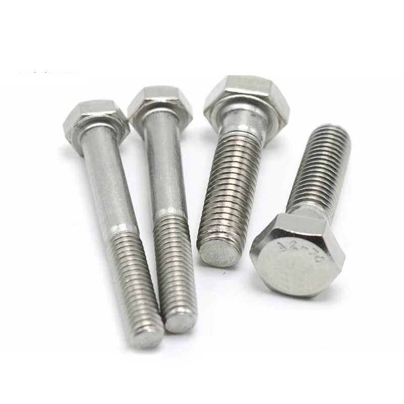 316 из нержавеющей стали DIN933 шестигранный болт с полурезьбой ASME B18.2.1 M12X120 SS316 метрические шестигранные болты шестигранной головкой