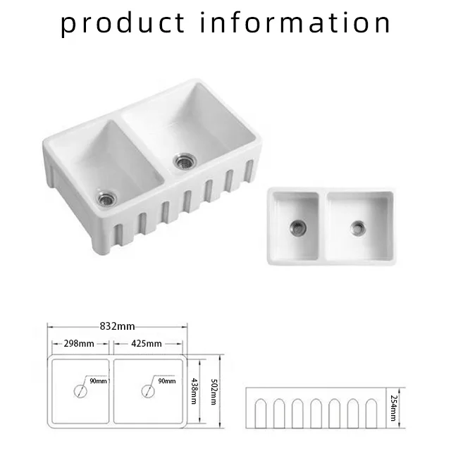 Quality Style Farm Sinks Bathroom Kitchen With Cheap Price Apron Front Ceramic Rectangular Sink kitchen sink