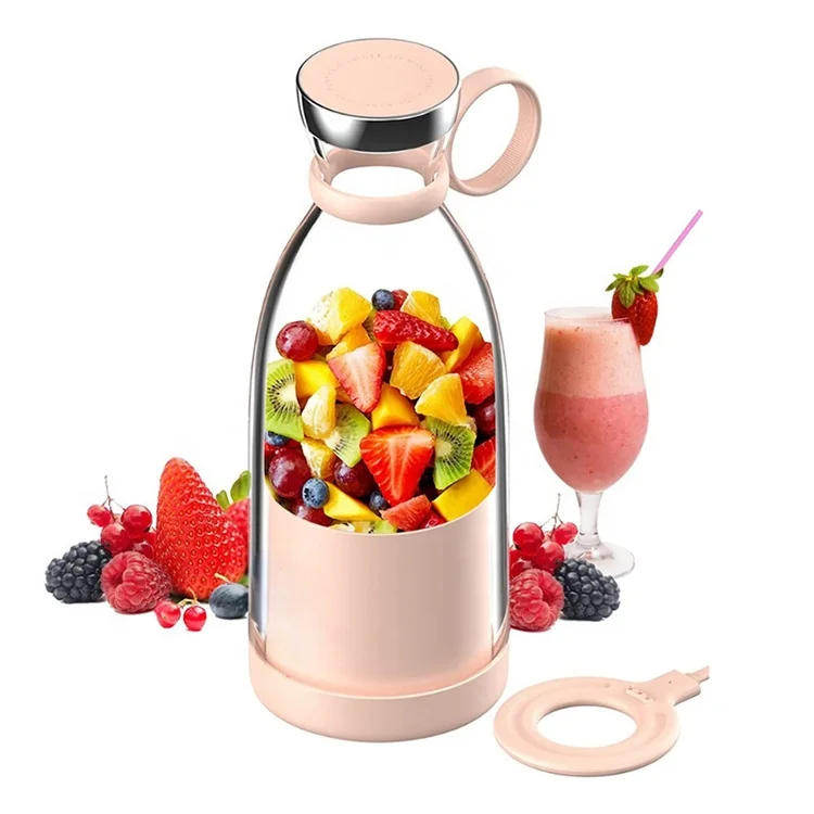 Portable Blender Rechargeable Travel Juicer Cup Electric Mini Personal Small Blenders for Smoothies and Shakes Fruit Juice Mixer