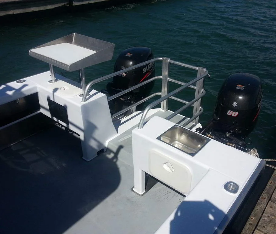 
22ft 6.7m hot sell Center Console Aluminum Catamaran fishing boat 