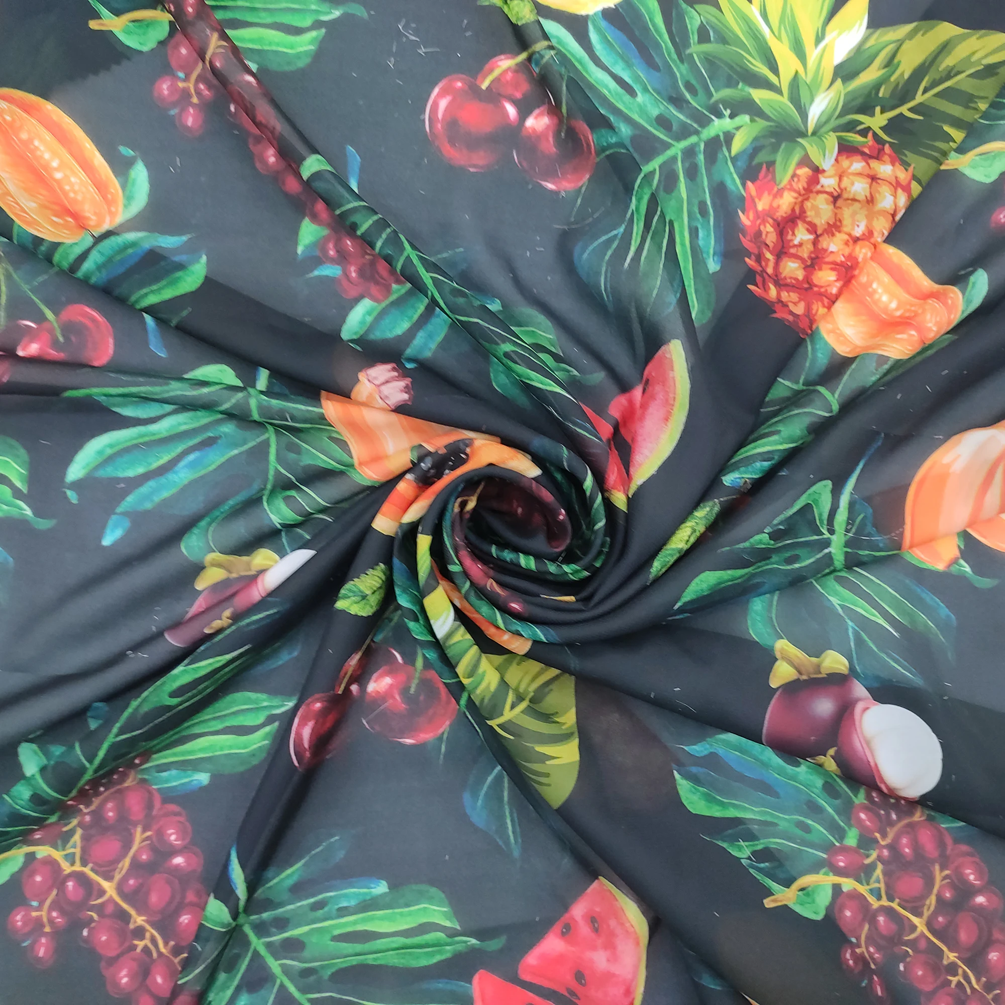 
Free sample available polyester chiffon print polyester fabric for curtain 