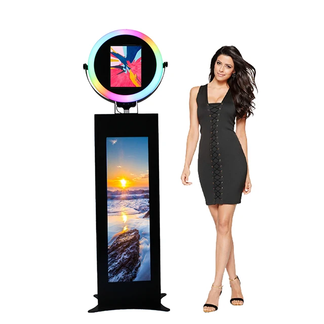 Portable Ring Light ipad Selfie Photo Booth Stand Case Kiosk  metal Shell Photobooth Photo Booth Machine