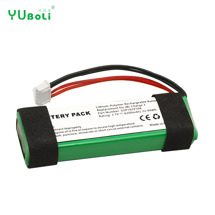 YUBOLI factory sell For JBL charge 3 3.7V 6200mAh Battery Bateria GSP1029102A for JBL Charge 3 device