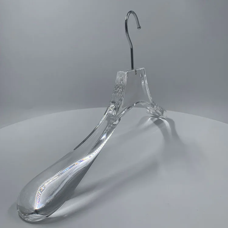 Hotel Bedroom Transparent Acrylic Cloth Hanger  For Dresses Suit