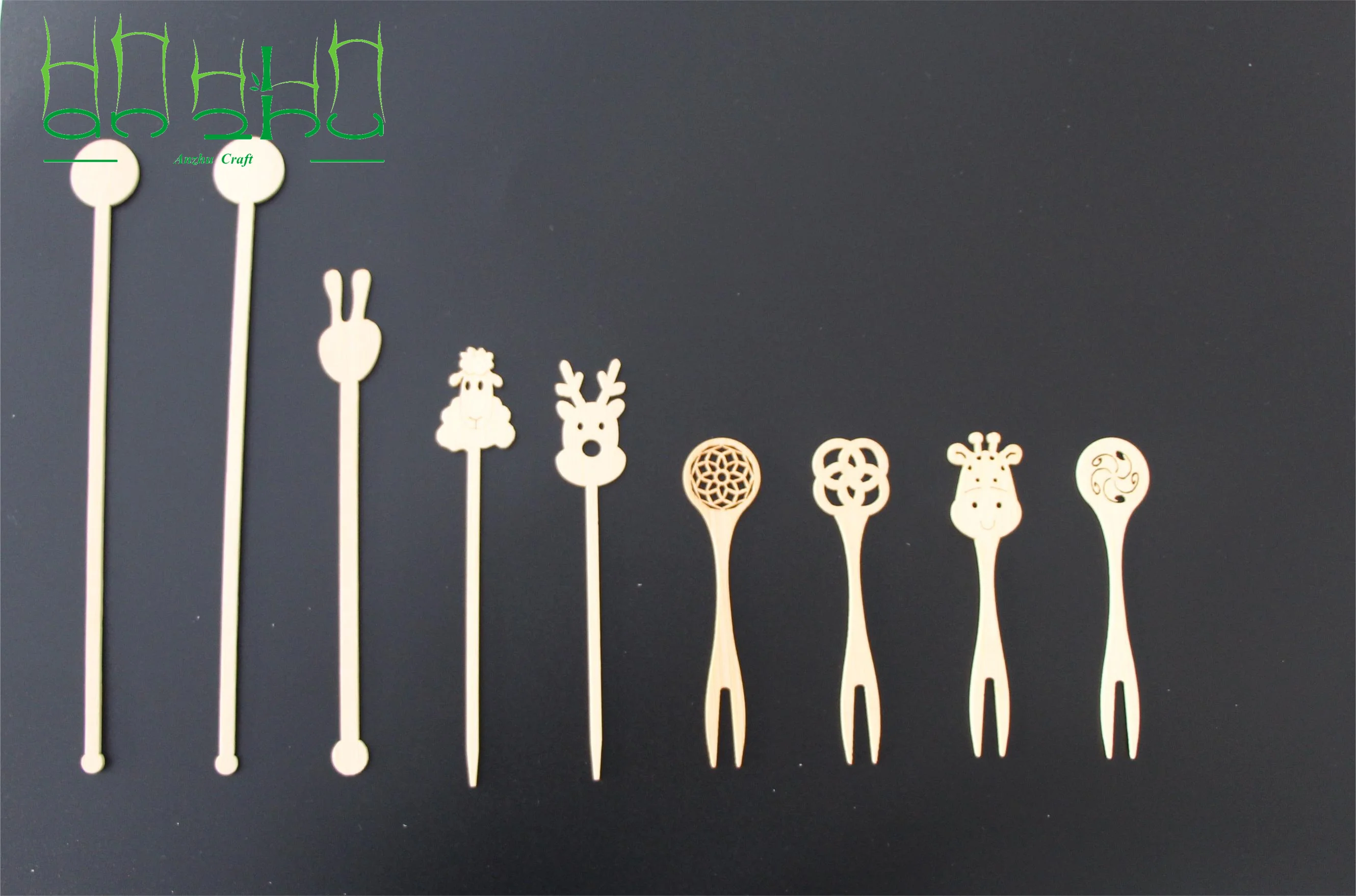 Factory Direct Sale Natural Beads Bamboo Food Picks Fruit Bamboo Skewer Party Cake Dessert Salad Sticks Pick