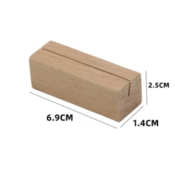 Custom Logo Wooden Block Business Card Holder Display Stand Wooden Card Holder Block