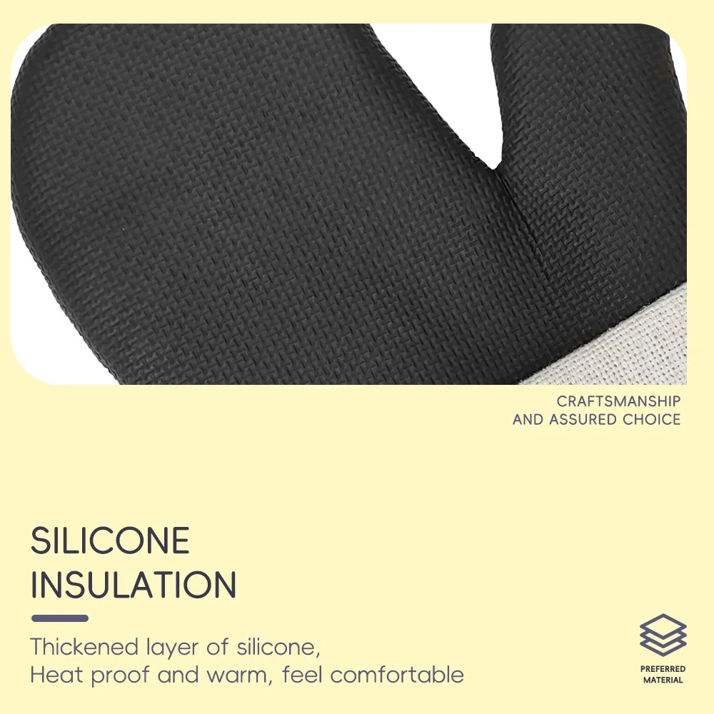 Prosub Sublimation Blank Linen Oven Gloves With Silicone Heat Insulation Mitts For Microwave Oven