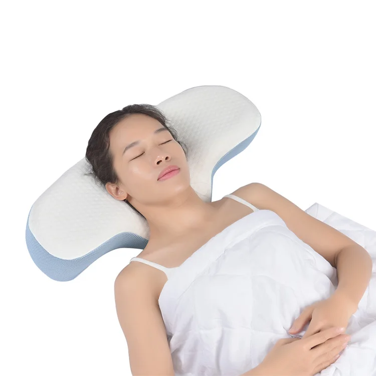 oem mould beauty leisure ergonomic firm cervical latex memory foam sleep well curve contour bedding pillows for neck pain