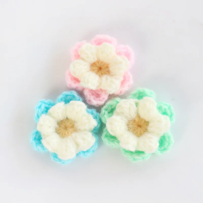 Handmade Colorful Clothes Saw Bags Bucket Hats Craft Party Decorate Peach Flower Patch Crochet Poppy Pattern Free