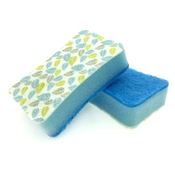 Printed round fruit shape kitchenware cleaning sponge scourer