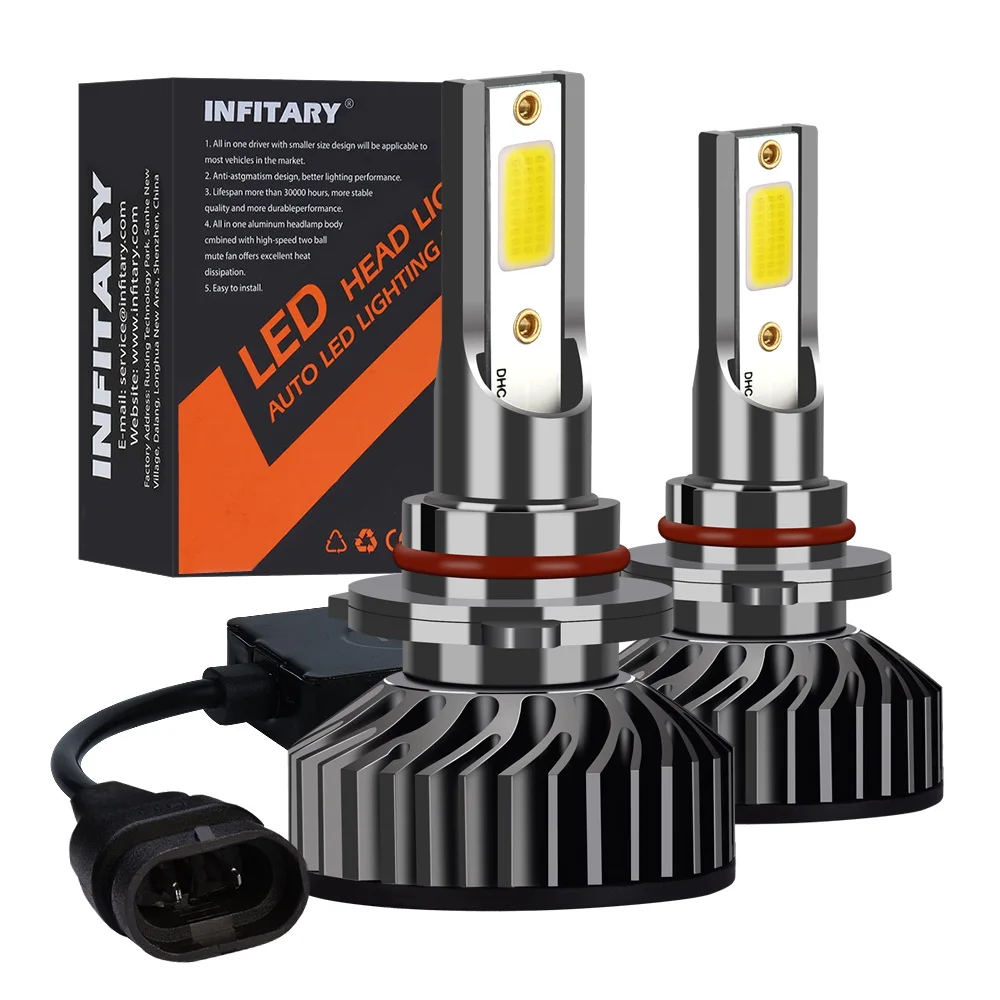 Infitary HOT Led Headlight Bulb F2 COB H11 H1 H3 H4 H7 H13 H27 9005 9006 9007 Motorcycle Led Light Super Bright Car Spotlight