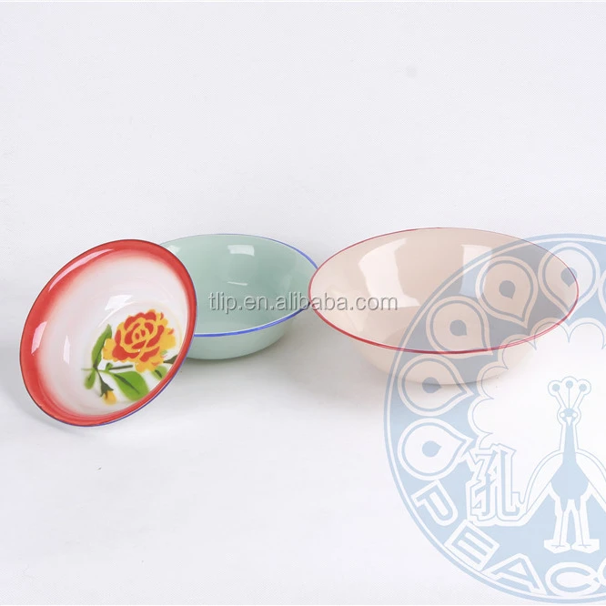 PEACOCK 18cm-50cm Enamel stainless steel kitchen washing basin