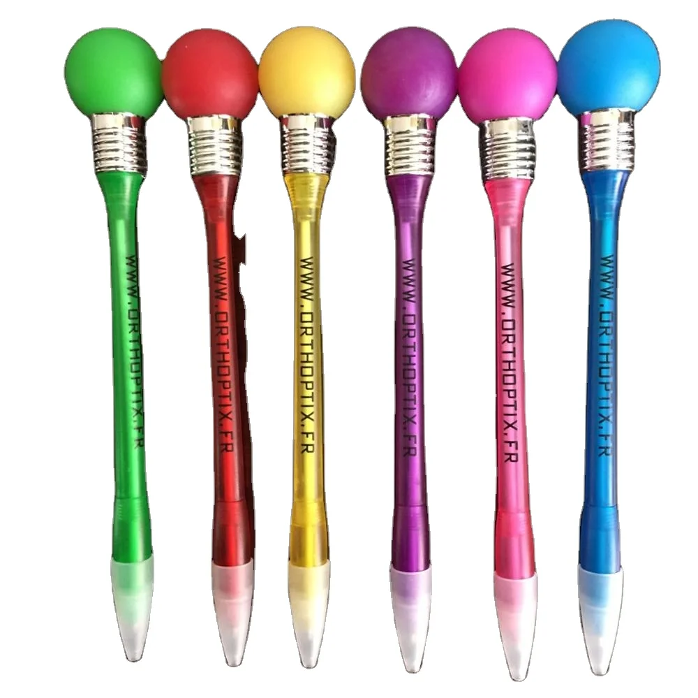 LED light bulb knock flashing light ballpoint pen Logo available