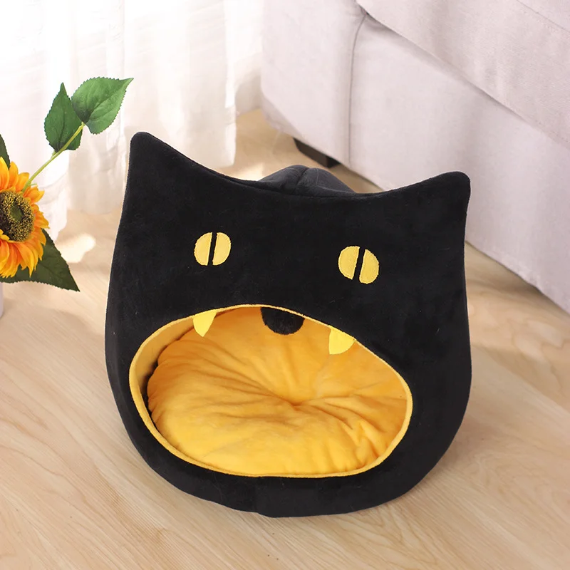 Cat Big Mouth Nest Warm Semi-closed Cat Bed Pet Nest