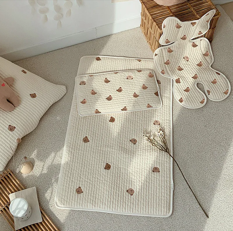 Best Selling Cartoon Bear Cotton Stroller Seat Padding Infant Head Body Support Pillow Baby Seat Pad for Car Seat Stroller