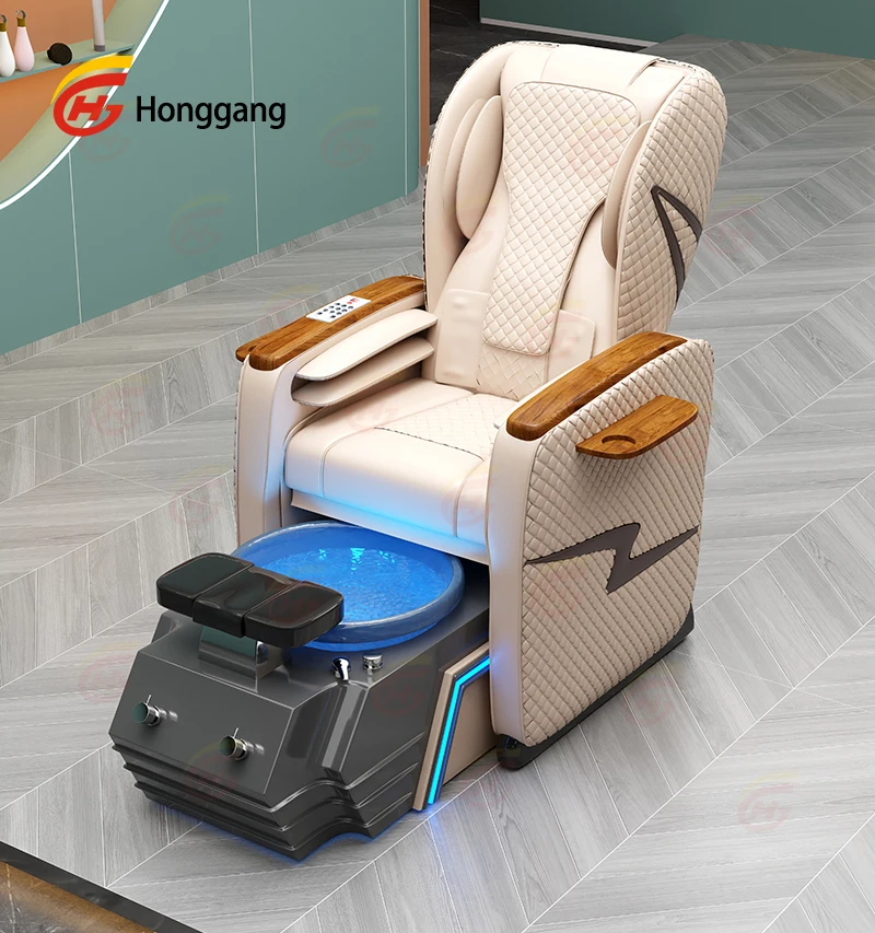 Luxury European touch foot therapy chair with water pipe, suitable for beauty salons