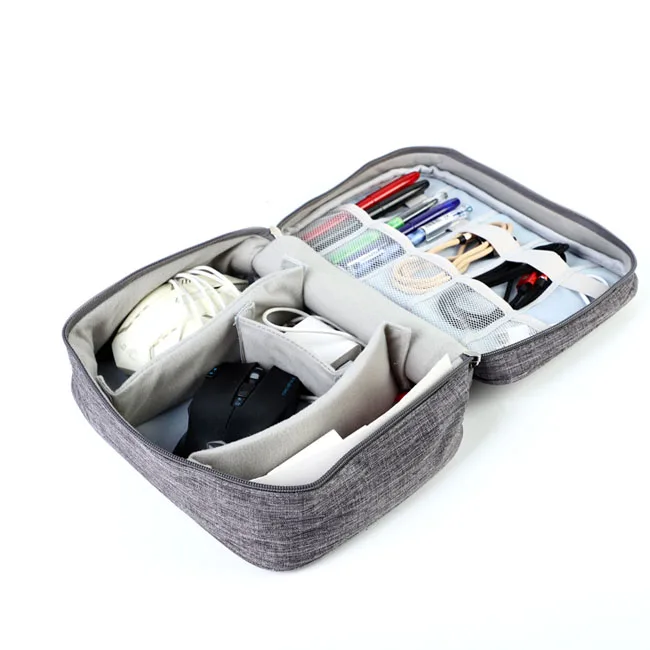 Travel portable data cable storage bag multi-functional Korean version of portable digital headphones mobile charger bag